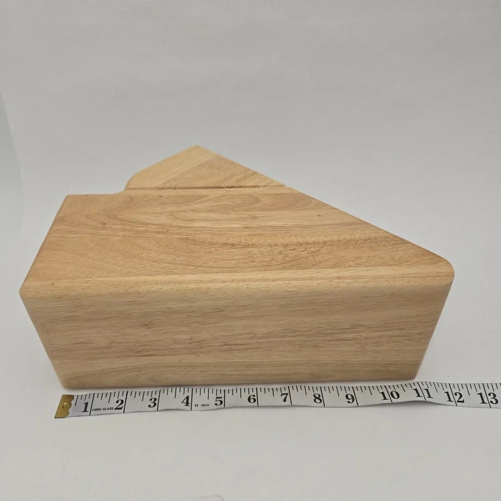 WÜSTHOF 17-Slot Wooden Knife Block Natural Wood Countertop Storage Holder German